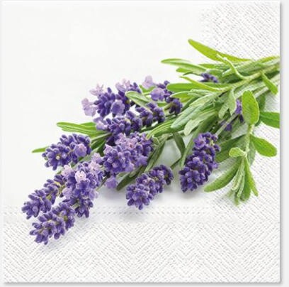 Из Польши: Салфетки бумажные Tete a Tete Букет лаванды, 3 слоя, 33х33 см, 20 шт.