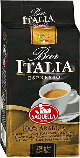 Кофе Saquella Bar Italia 100% Арабика молотый 250 г