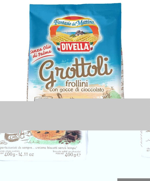 Печенье Divella Гроттоли итальянское шоколадные капли 400 г