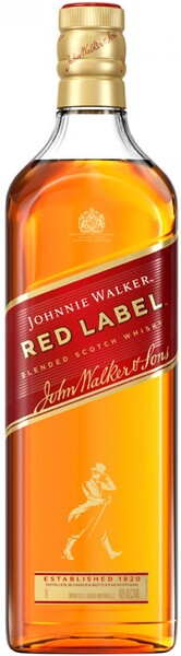 Виски JOHNNIE WALKER Red Label Шотландский купажированный, 40%, 1л Великобритания, 1 L