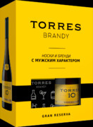 Бренди Torres 10 0,7 л в подарочной упаковке + носки