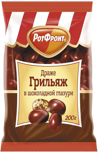Конфеты шоколадные Рот Фронт Грильяж 200 г