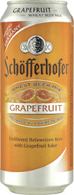 Напиток пивной SCHOFFERHOFER Grapefruit нефильтрованный, пастеризованный неосветленный, 2,5%, ж/б, 0.5л Германия, 0.5 L
