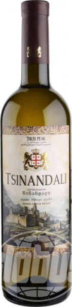 Вино Tbilisi Peak Tsinandali белое сухое 12 % алк., Грузия, 0,75 л