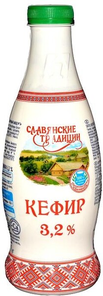 Кефир 3,2% Славянские Традиции, 1 л., пластиковая бутылка