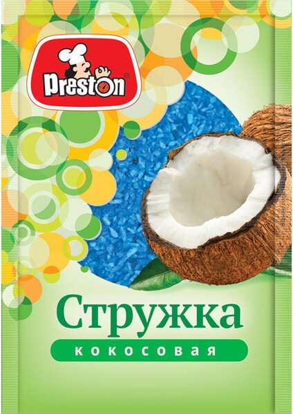 Кокосовая стружка голубая  