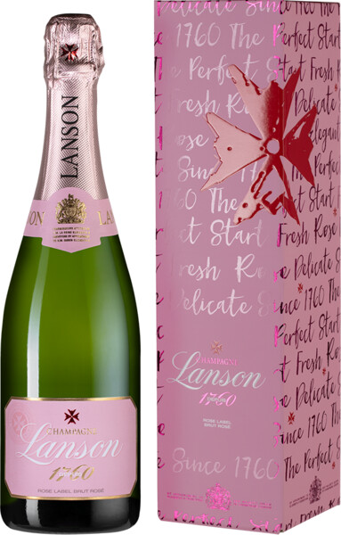 Шампанское Lanson Brut Rose розовое брют 12.5% 0.75л п/у