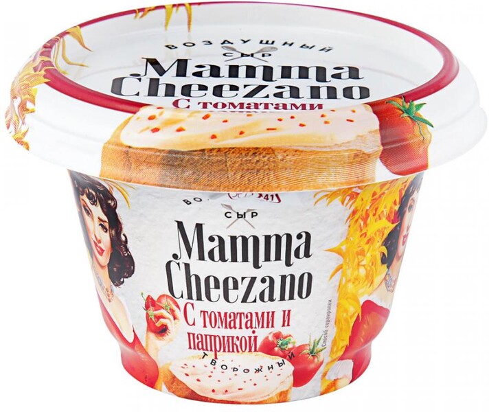 Сыр творожный Маmma Cheezano воздушный томат и паприка 60% 150 г