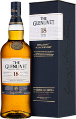 Виски The Glenlivet 18 y.o. single malt scotch whisky (gift box) 0.7л