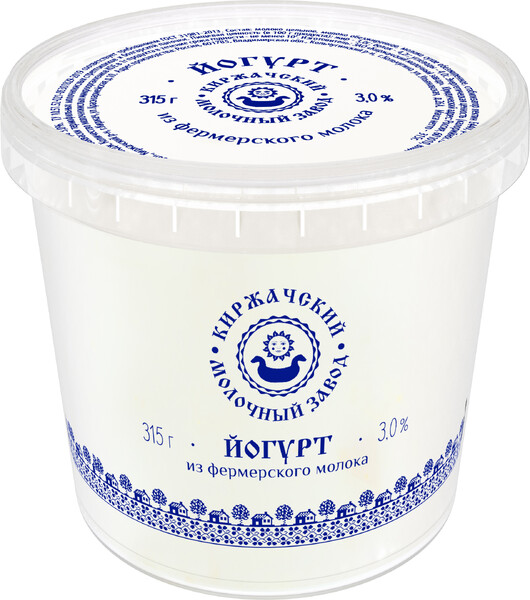 Йогурт Киржачский молочный завод 3% 315г