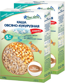Каша Fleur Alpine Овсяно-кукурузная безмолочная детская с 5 месяцев 175 г