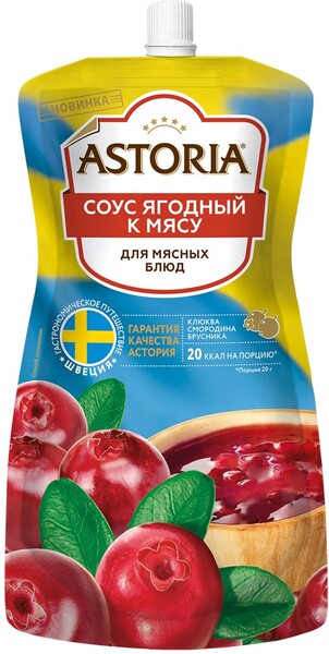 Соус Astoria ягодный к мясу 200гр дой-пак с дозатором