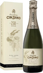 Игристое вино Cinzano 260 Brut Millesimato Alta Langa DOCG (gift box) 0.75л