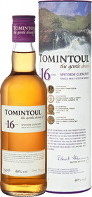 Виски Tomintoul Speyside Glenlivet Single Malt Scotch Whisky 16 YO (gift box) 0.35л