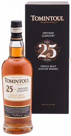 Виски Tomintoul Speyside Glenlivet Single Malt Scotch Whisky 25 YO (gift box) 0.7л