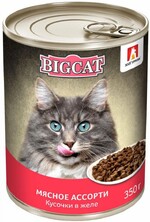  Корм консервированный для кошек «Зоогурман» BIG CAT мясное ассорти, 350 г