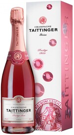 Игристое вино Taittinger Prestige Rose Brut Champagne AOC (gift box) 0.75л