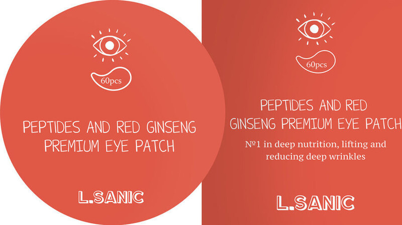 Гидрогелевые патчи для области вокруг глаз L.Sanic с пептидами и экстрактом красного женьшеня 60шт