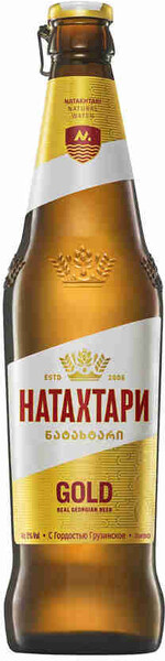 Пиво Натахтари светлое пастериз фильтр 5% 0,5л с/б Роспроминвест