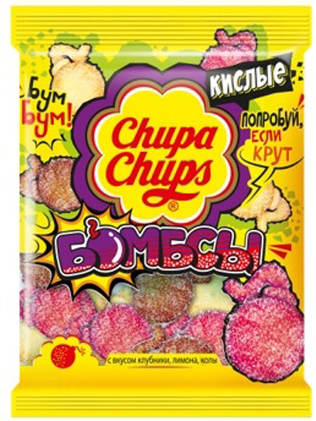 Мармелад Chupa Chups Кислые бомбсы жевательный 120 г