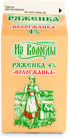 Ряженка Вологжанка 4% 0,47кг