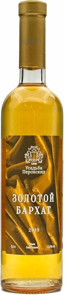 Вино Золотой Бархат ТЗ Усадьба Перовских белое сладкое 12% 0,5л.