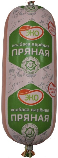 Колбаса вареная из мяса птицы ЭКОЛЬ Пряная Халяль, 350г