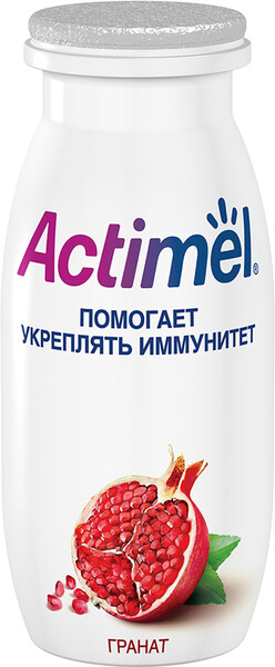 Кисломолочный напиток Актимель гранат 100г Россия, БЗМЖ