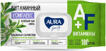 Салфетки влажные Aura Family антибактериальные 180 шт