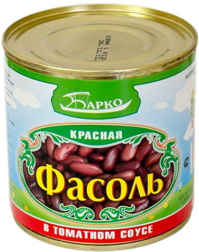 Фасоль Барко красная в томатном соусе , 400 гр, ж/б