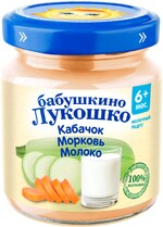 Пюре Бабушкино Лукошко Кабачок-Морковь Молоко 100г