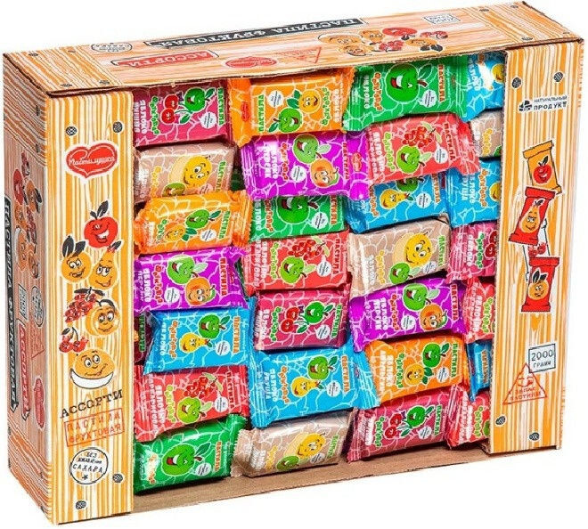 Фруктовая натуральная пастила, ассорти вкусов, 2 кг
