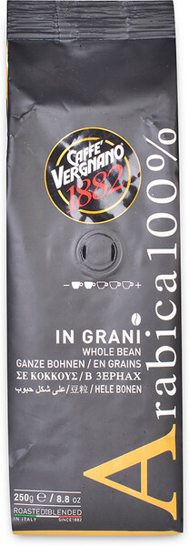 Кофе Vergnano Antica Bottega 100% Aрабика в зернах в вакуумной упаковке 1 кг