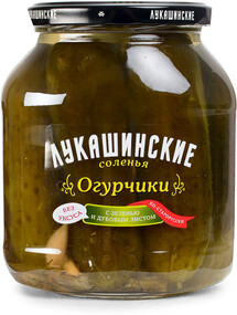 Огурчики Лукашинские по-старорусски с зеленью и дубовым листом, 670г