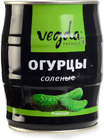 Огурцы Vegda соленые Pri-Chen Ltd 580г ж/б Израиль