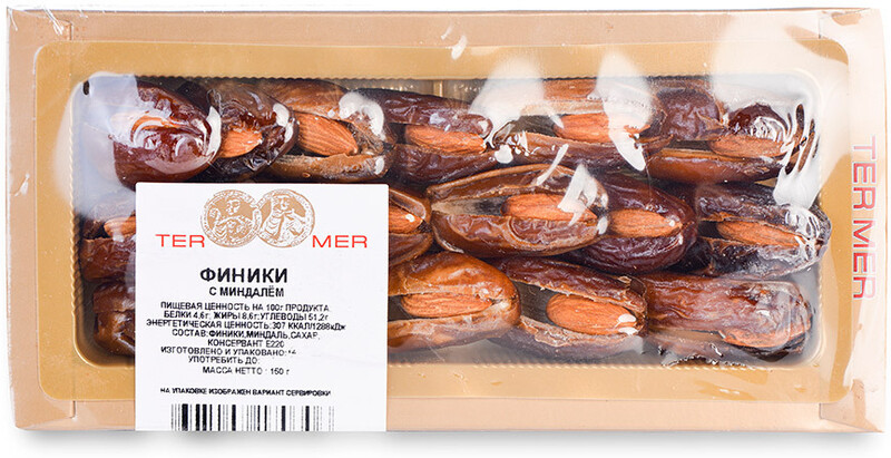 Сухофрукты финики с миндалем, «Термер», 150 г, Россия