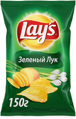 Чипсы картофельные Lays Зеленый лук 150 г