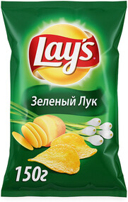 Чипсы картофельные Lays Зеленый лук 150 г
