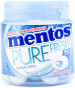 Жевательная резинка Mentos Pure Fresh Mint 100г пластиковая банка
