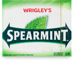 Жевательная резинка Wrigley's Spearmint 15 пластинок США