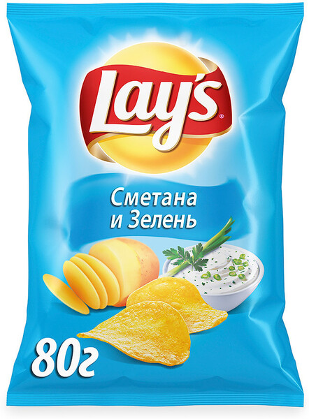 Чипсы картофельные Lay's Сметана и зелень 90 г