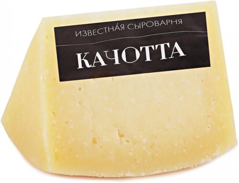 Сыр полутвердый Известная Сыроварня Качотта из коровьего молока 27.8%, вес