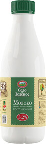 Молоко питьевое 3,2% Село зеленое пэт 930гр ОАО Милком БЗМЖ