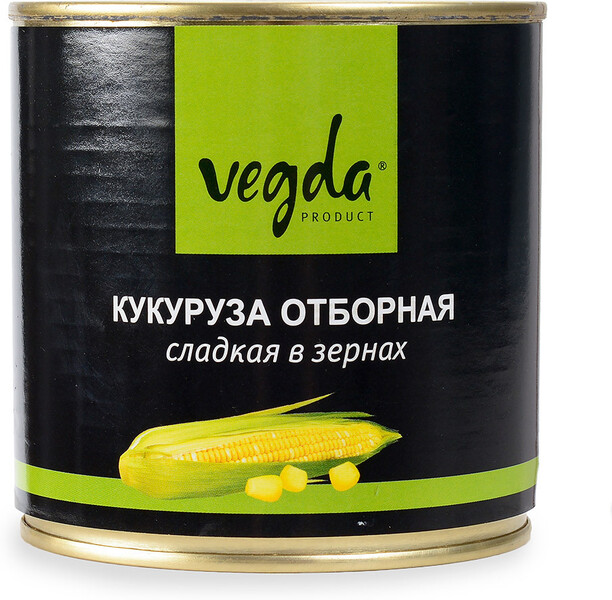 Кукуруза Vegda отборная сладкая Кубанский консервный завод 340г ж/б Россия