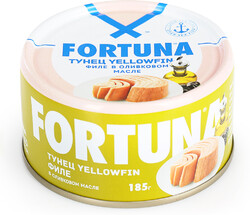 Тунец Fortuna yellowfin филе в оливковом масле 185г