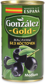 Маслины Gonzalez Gold Medium без косточек  350г ж/б Испания