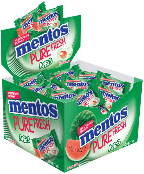 Жевательная резинка Mentos, арбуз, 200г.