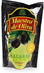 Маслины Maestro de Oliva с косточкой 170 г