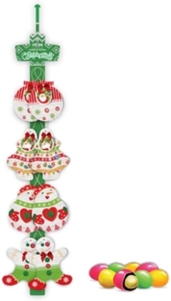 Кондитерские изделия Сладкая сказка Ёлочное украшение ДВАЖДЫ ДВА с арахисом 20 гр. (8) в короб. 4 бл. (DD-7-1)