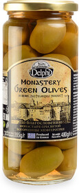 Оливки DELPHI зеленые крупные монастырские с косточкой